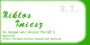 miklos kniesz business card